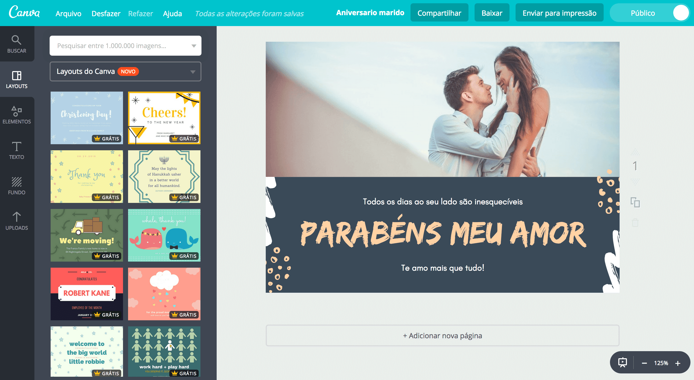 Cartão de aniversario para marido Cartão de aniversario para marido
