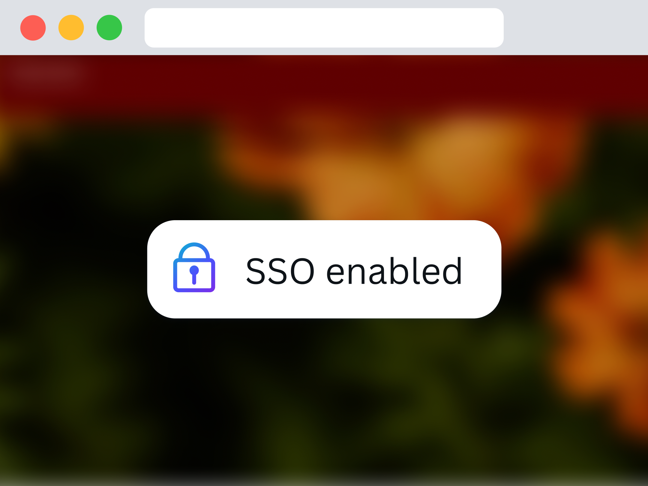Preview of SSO enabled