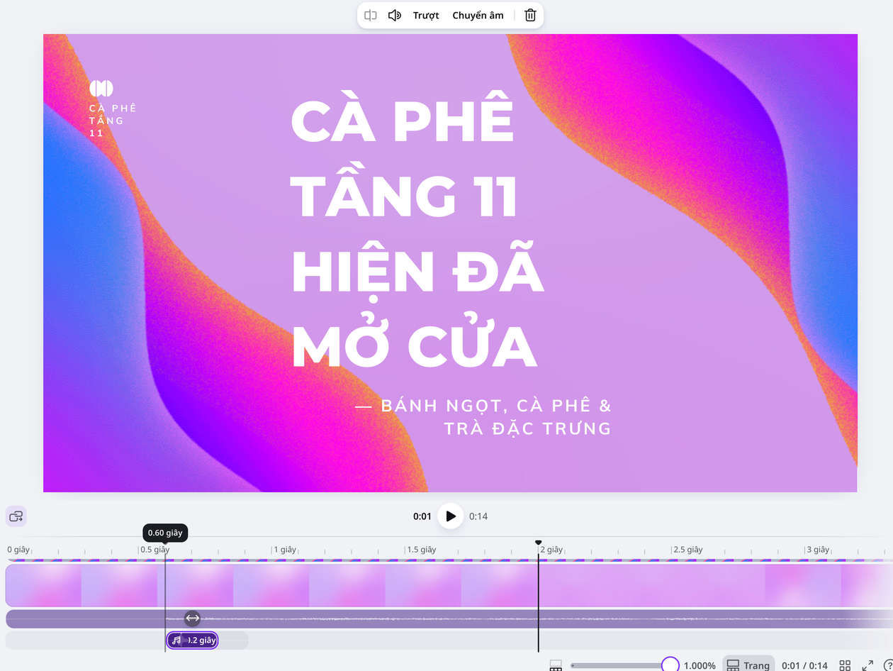 Đặt tiếng động đúng lúc hành động diễn ra Đặt tiếng động đúng lúc hành động diễn ra