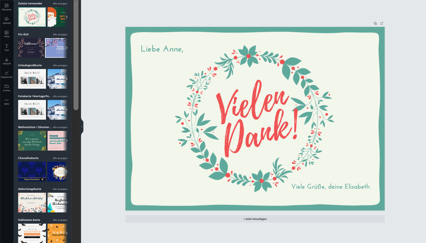 Dankeskarten selbst gestalten - Canva Dankeskarten selbst gestalten - Canva