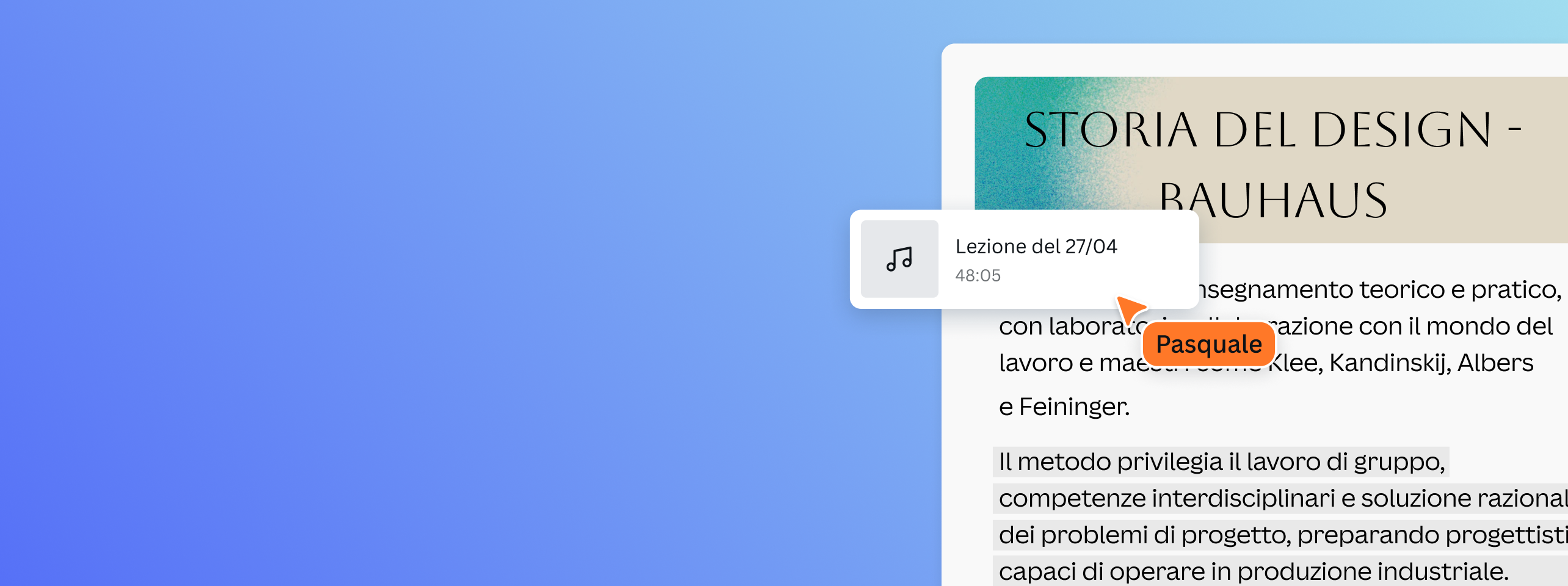 Anteprima strumento per trascrivere audio in testo lavoro