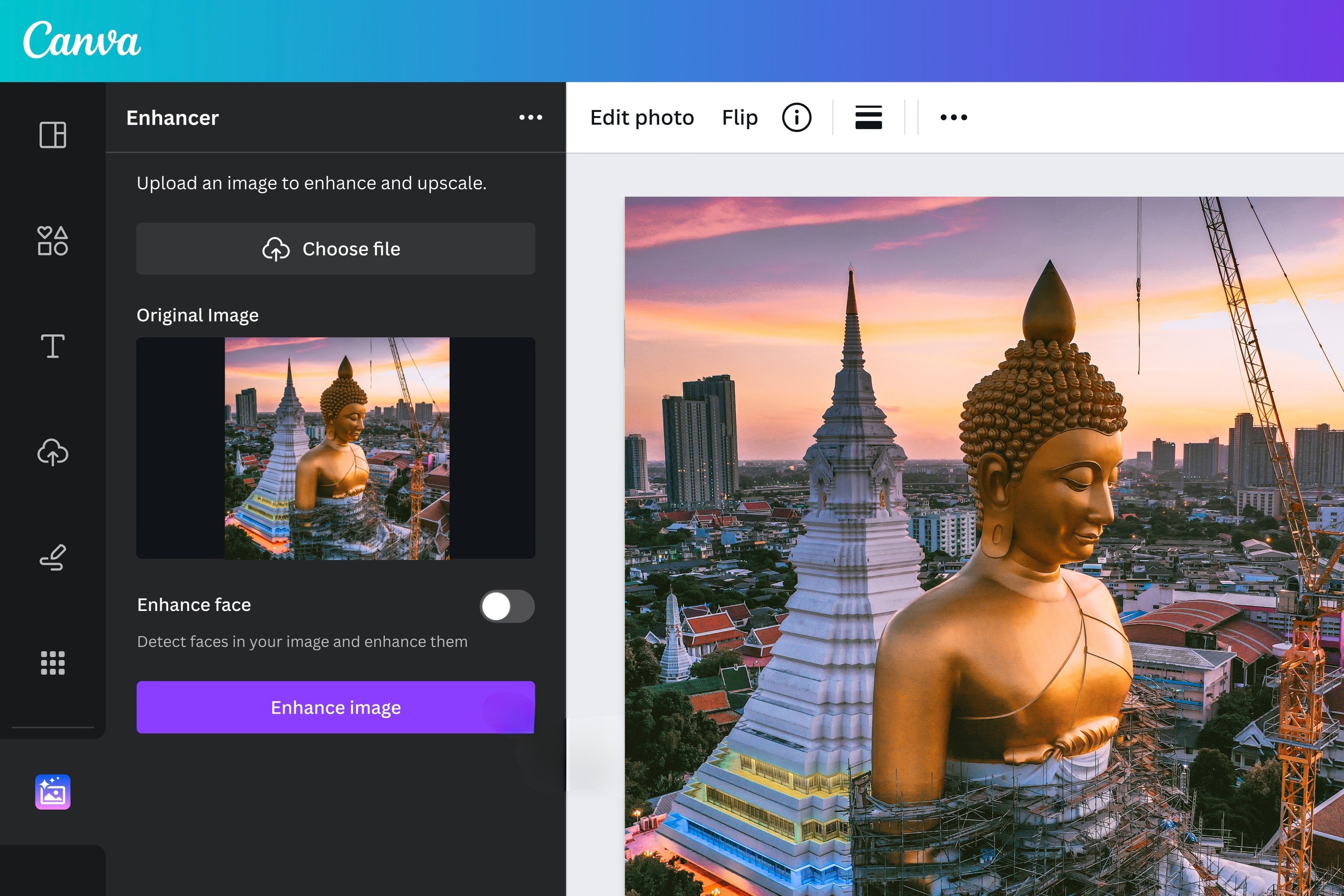 อัพโหลดรูปภาพของคุณเพื่อเพิ่มความชัดภาพ