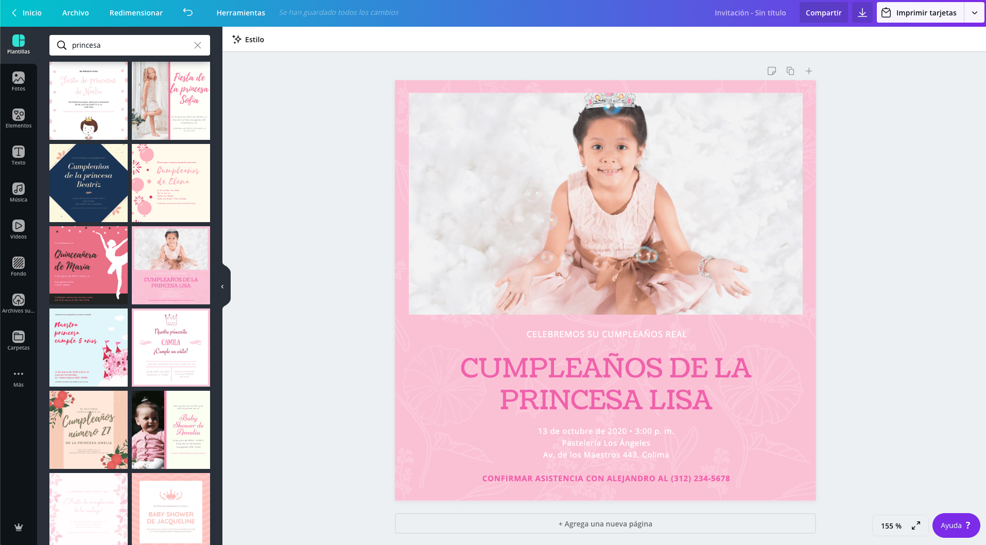 Invitaciones de princesas Invitaciones de princesas