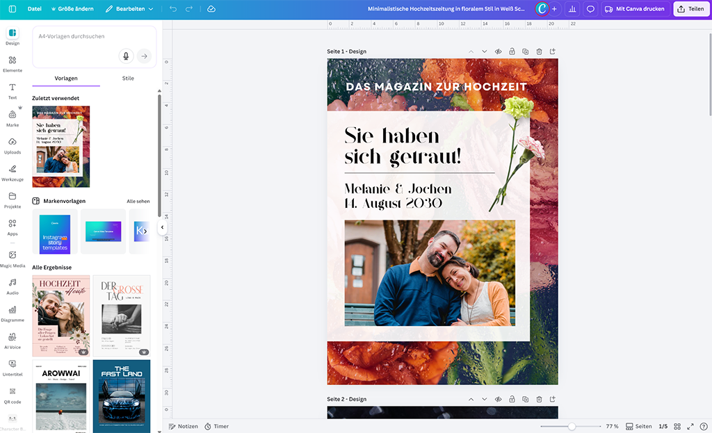 So kannst du ein Magazin-Cover erstellen
