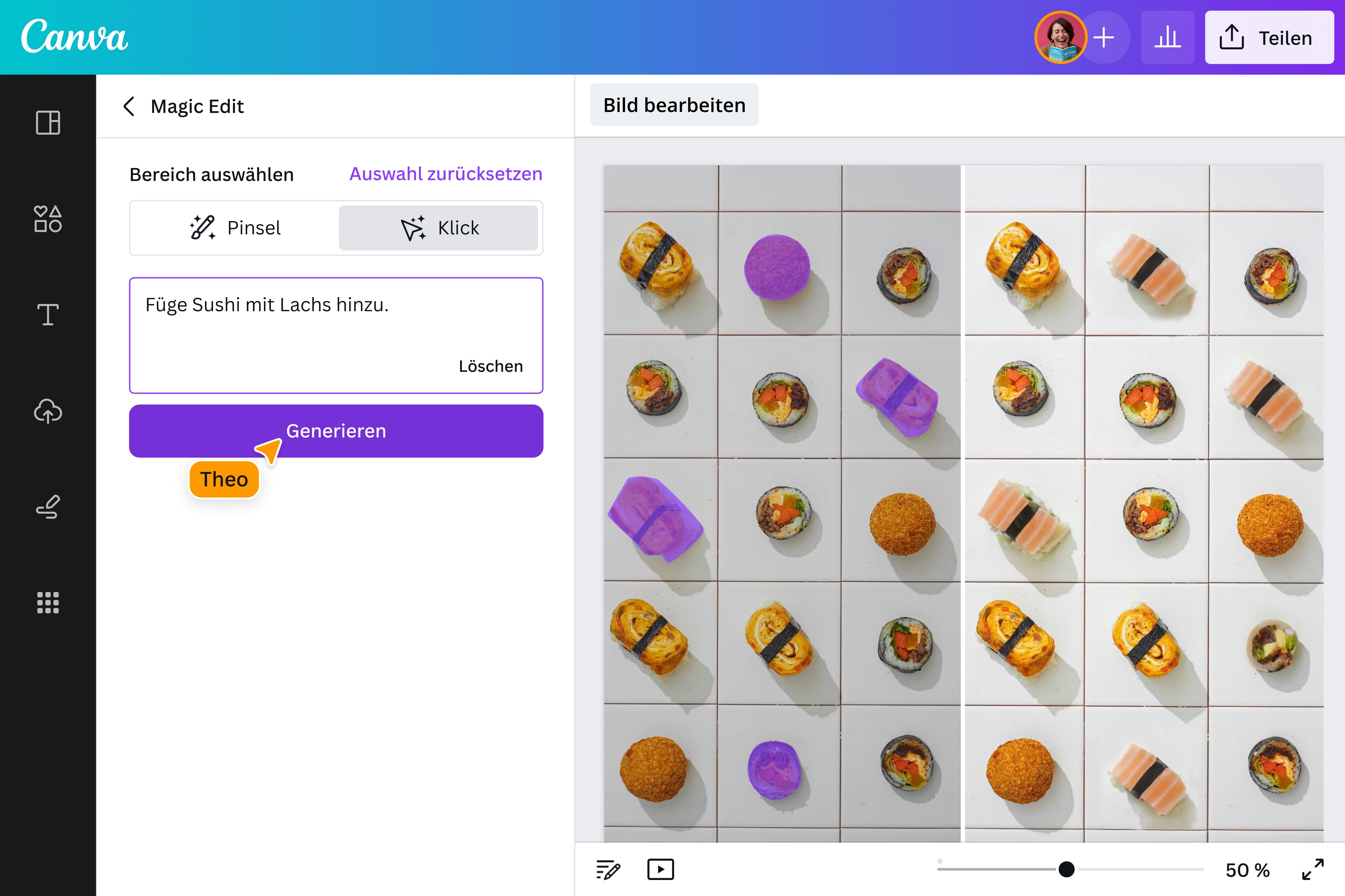 Ersetze Elemente deines Fotos oder füge neue hinzu