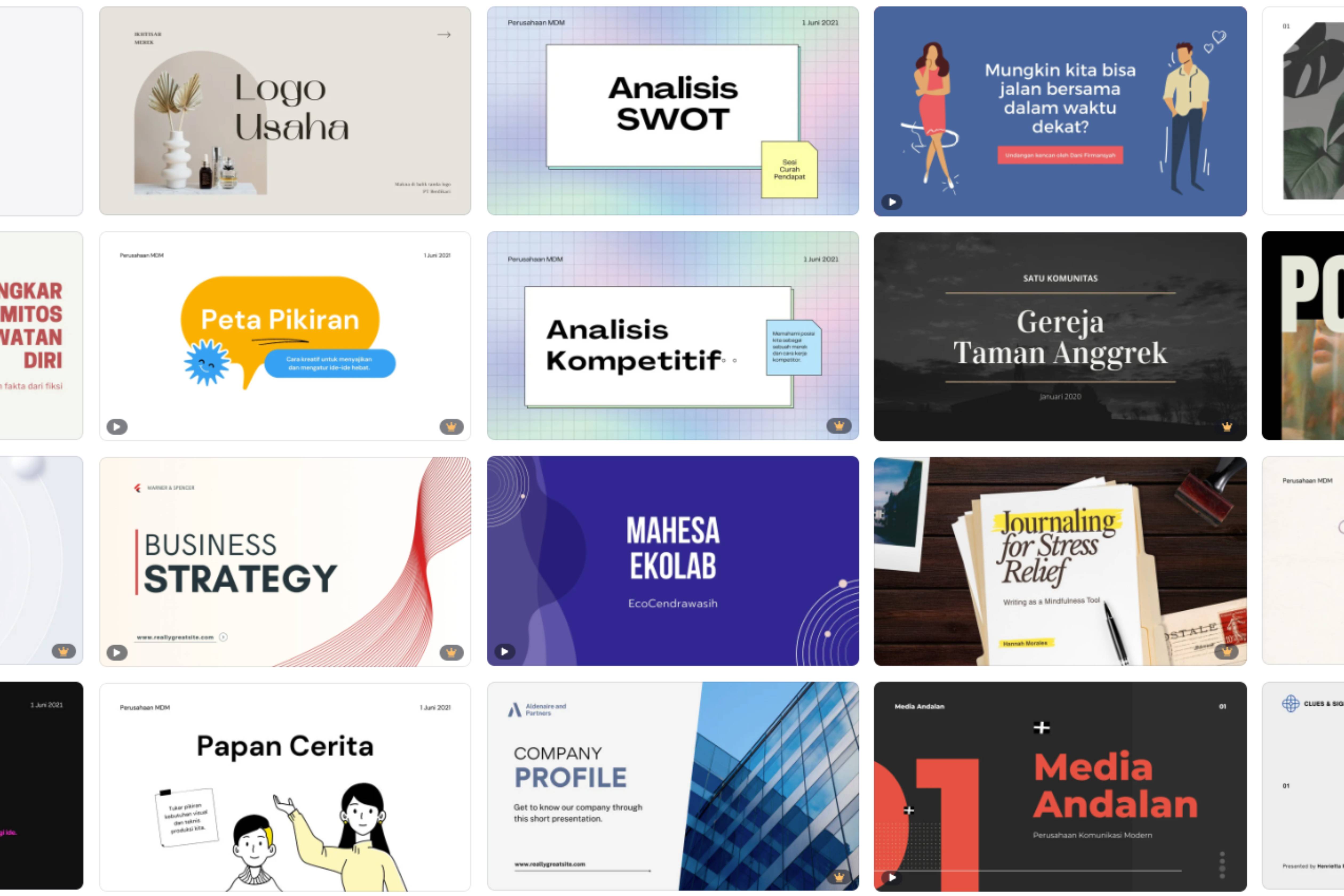 contoh slide ai canva