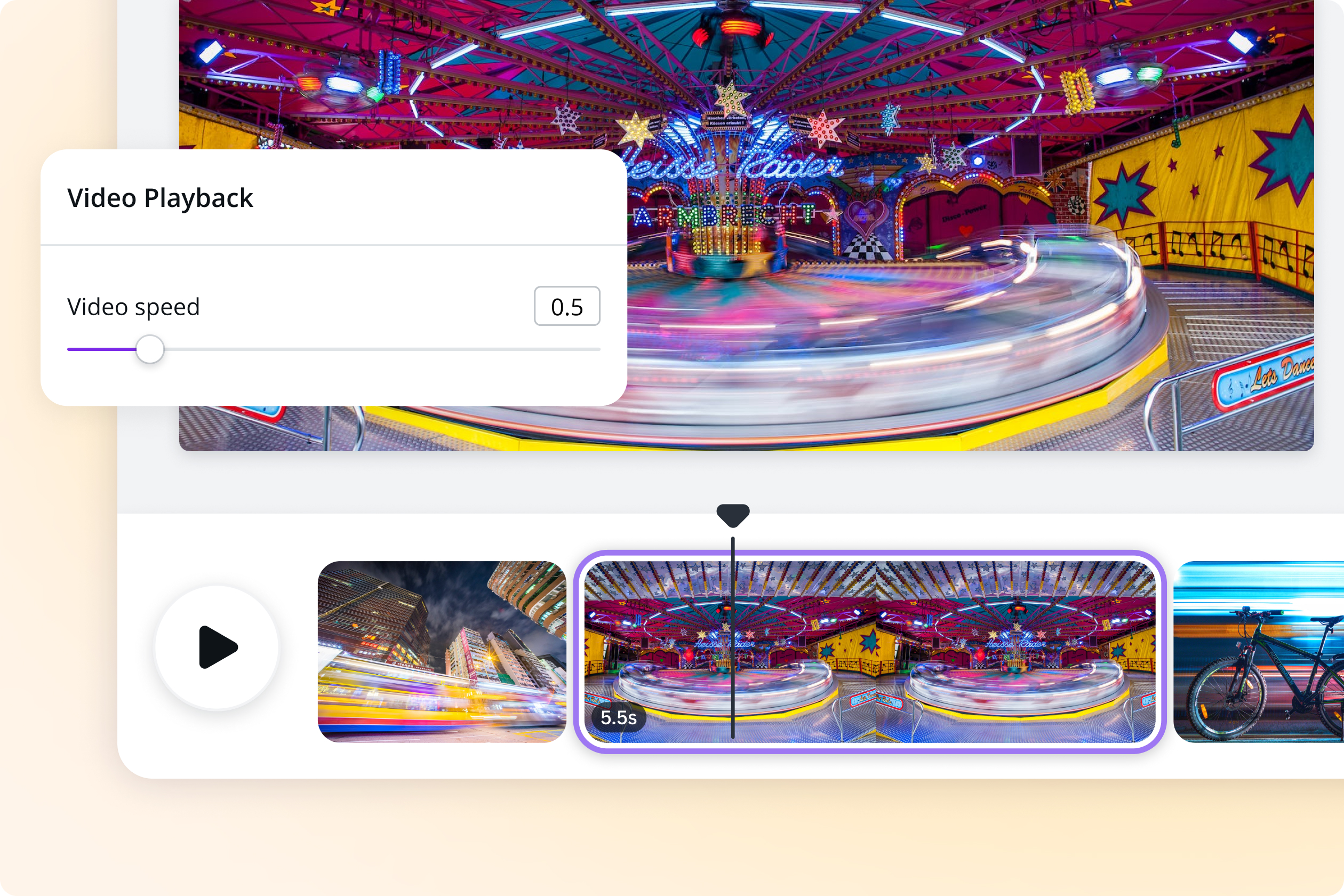 ปรับแต่งความเร็วแต่ละส่วนของวิดีโอของคุณได้อย่างง่ายดาย