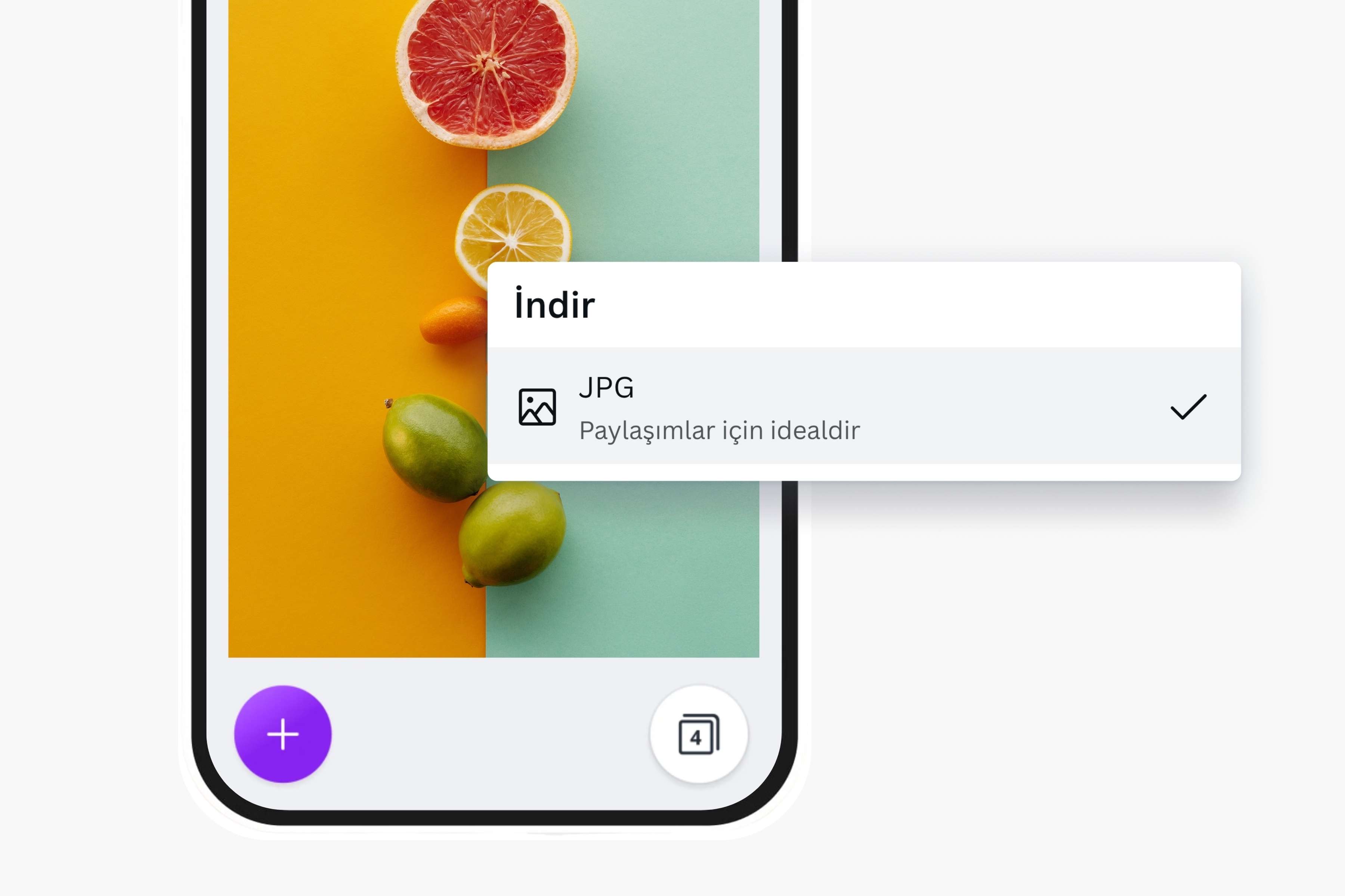 PNG yi JPG yapma - Canva