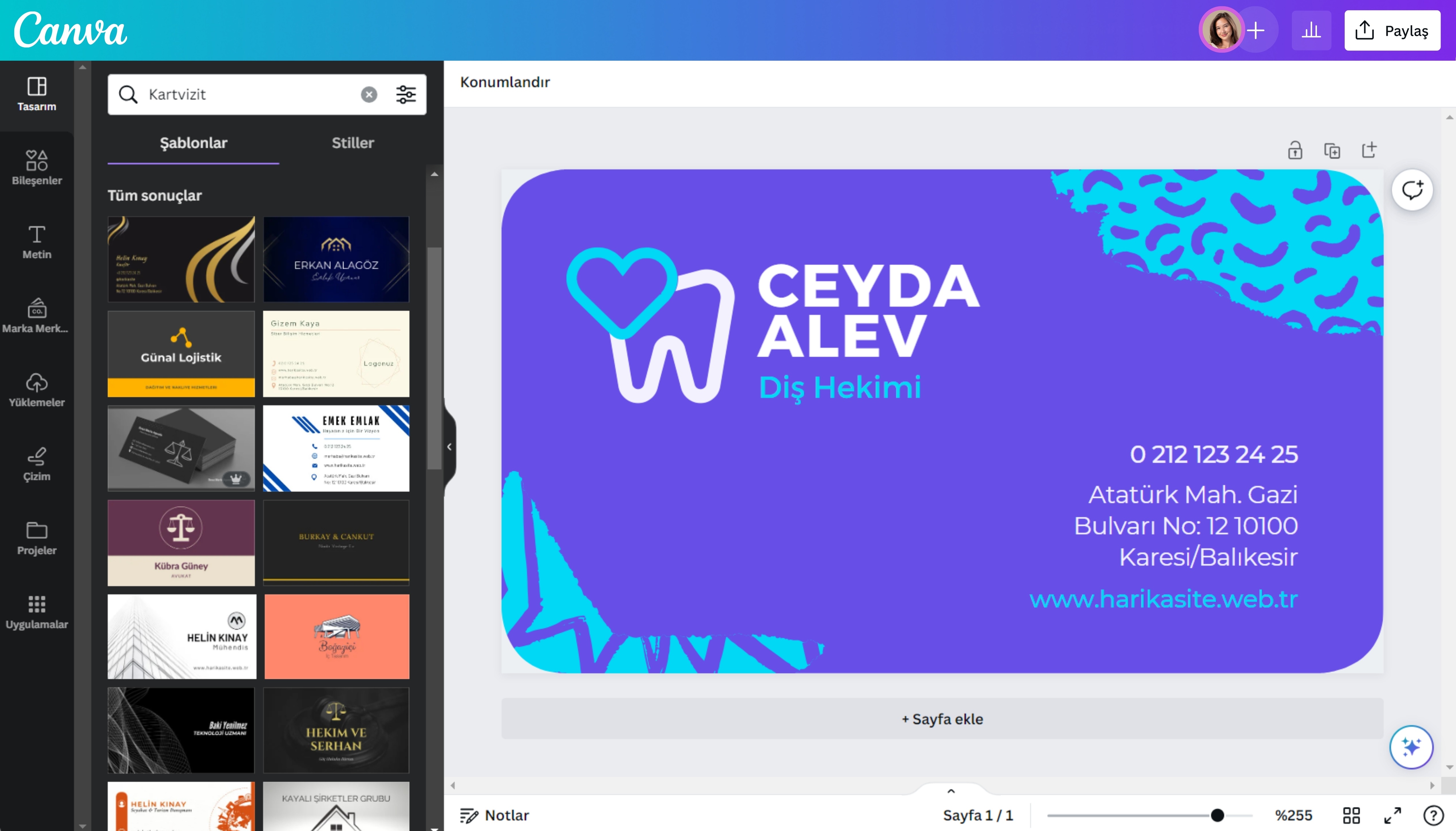 kartvizit tasarla - Canva kartvizit tasarla - Canva