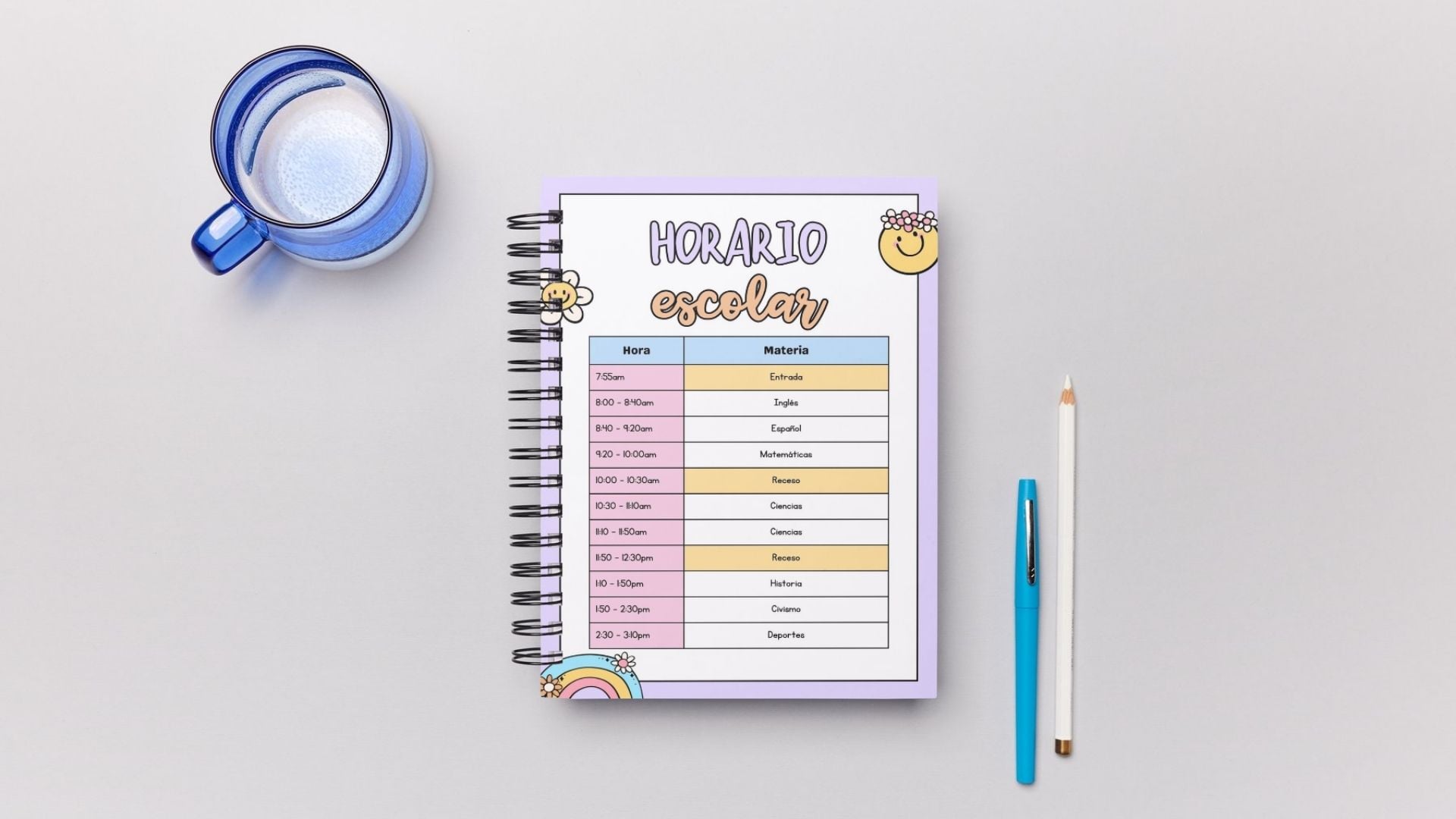 Crea un horario de clases bonito y creativo Crea un horario de clases bonito y creativo