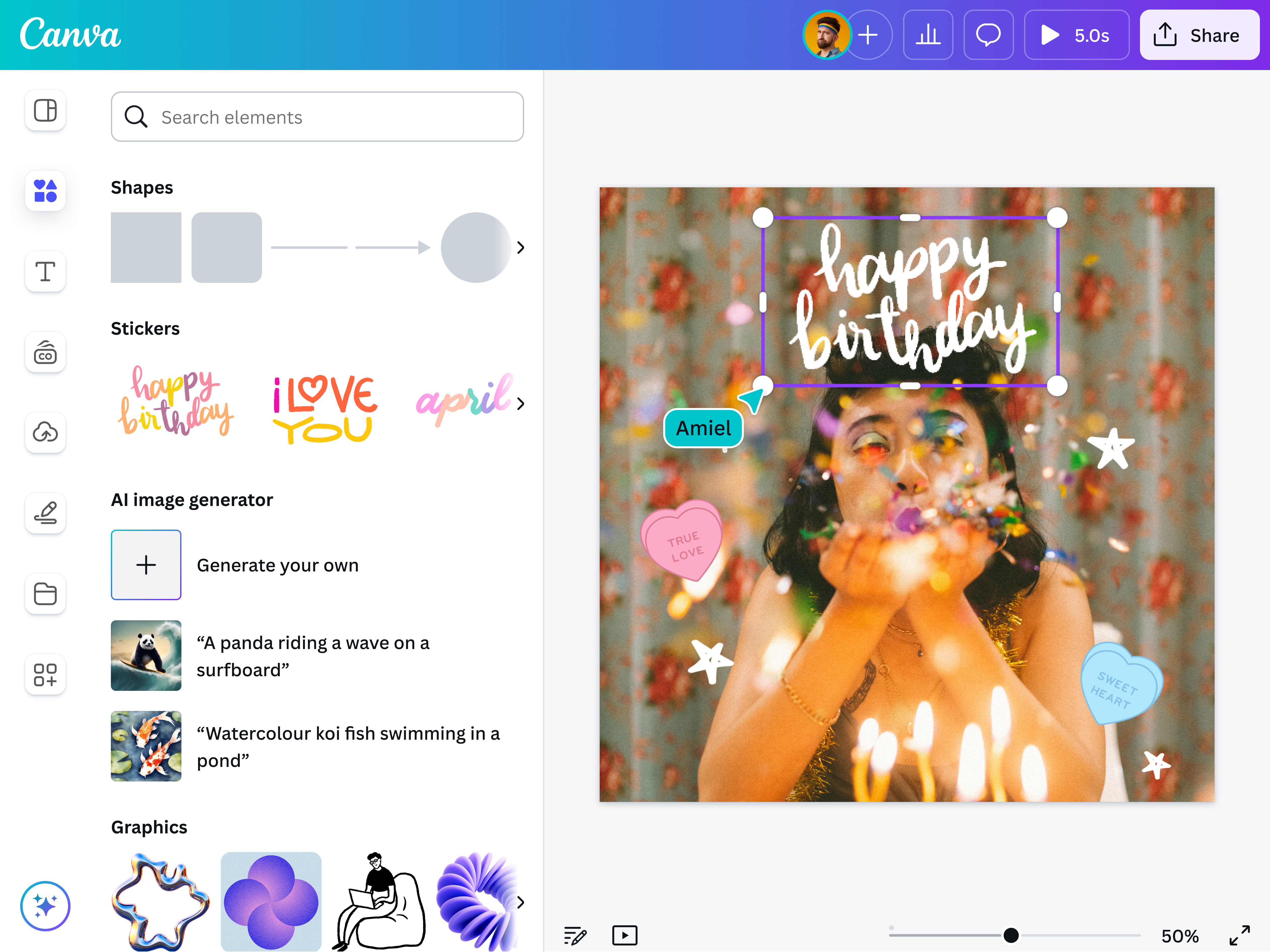 Add stickers to your animated photos