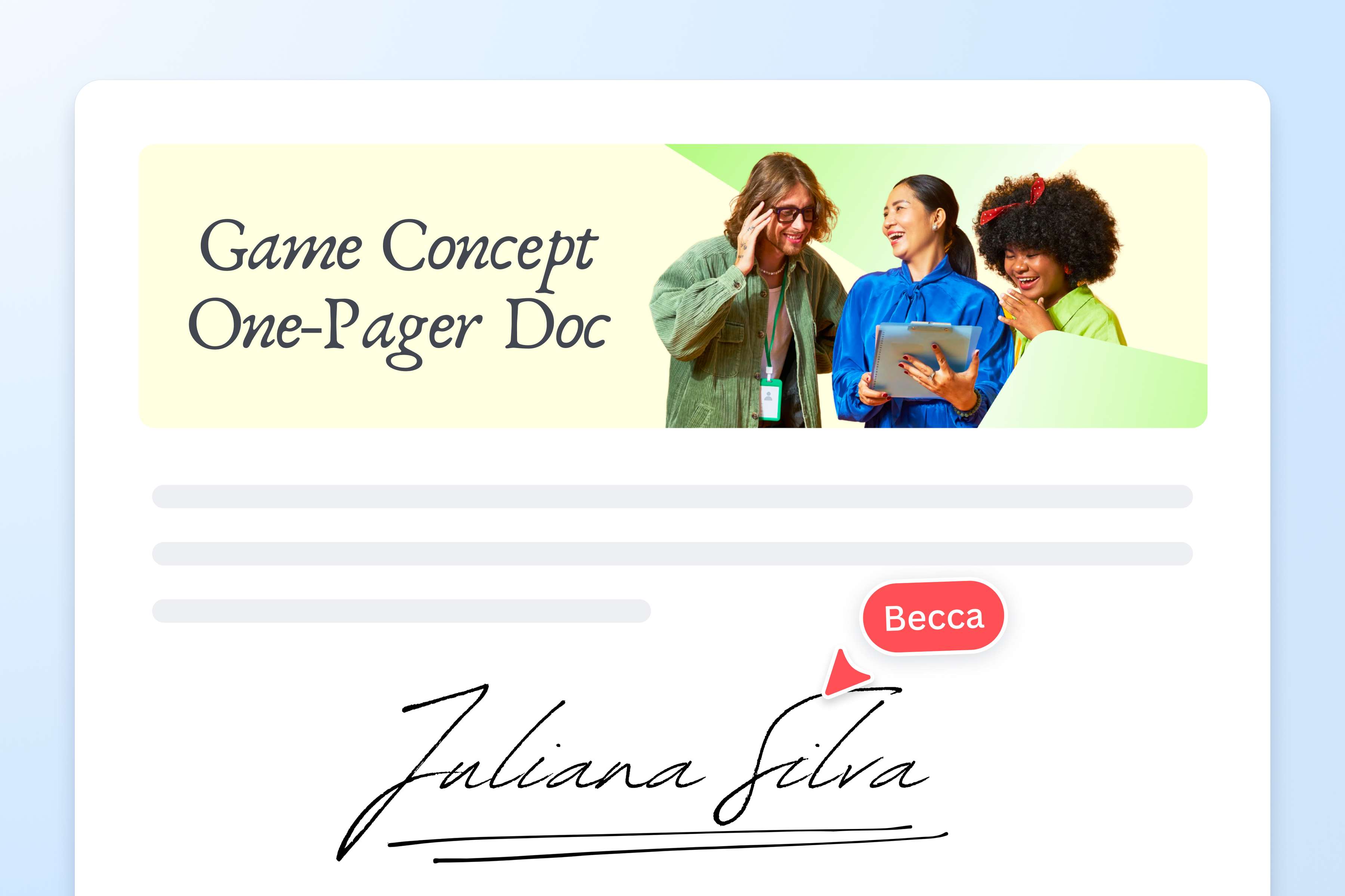 Drag your signature to your document