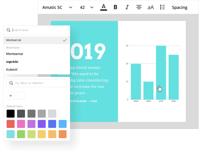 sütun grafiği oluşturma online - Canva