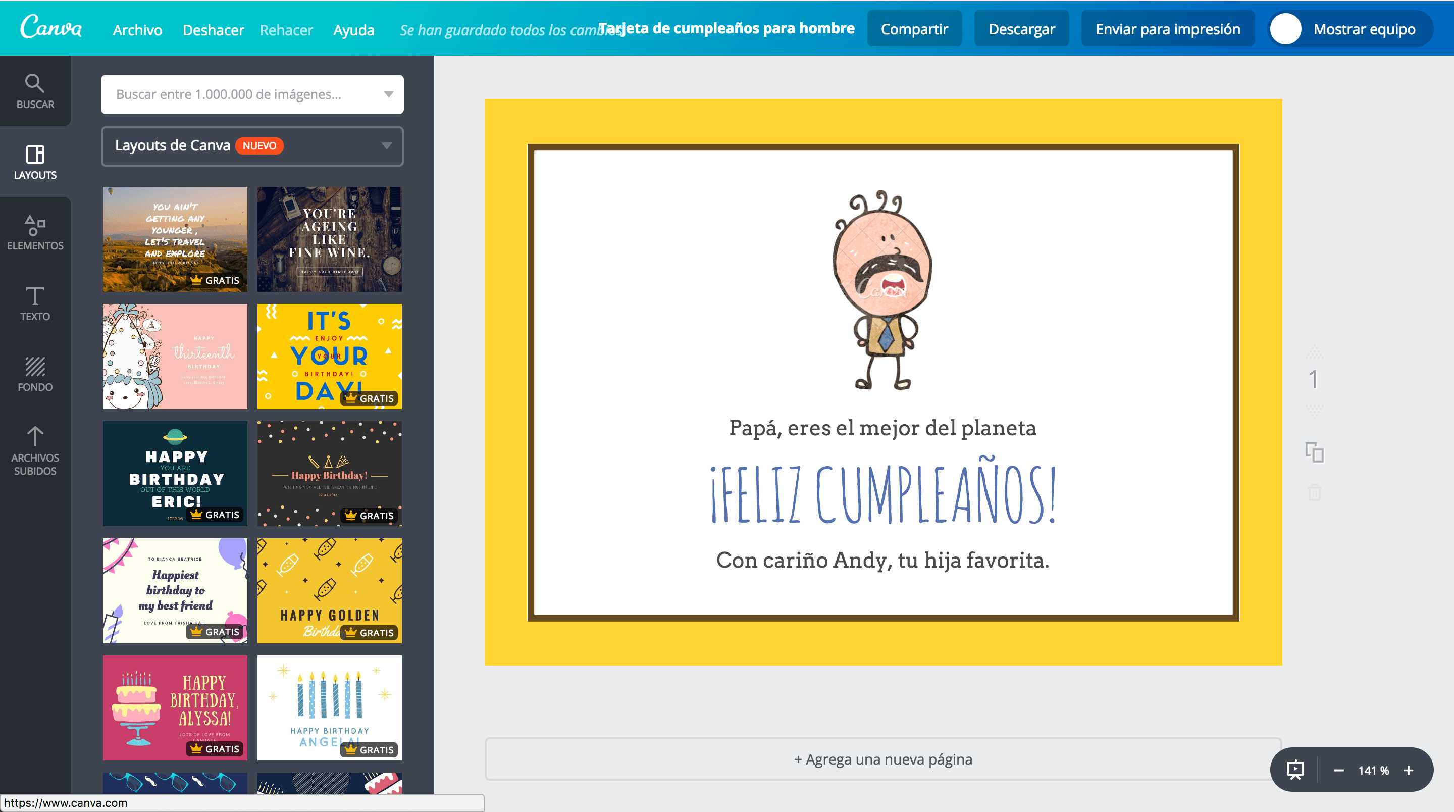 Tarjetas de cumpleaños para hombres