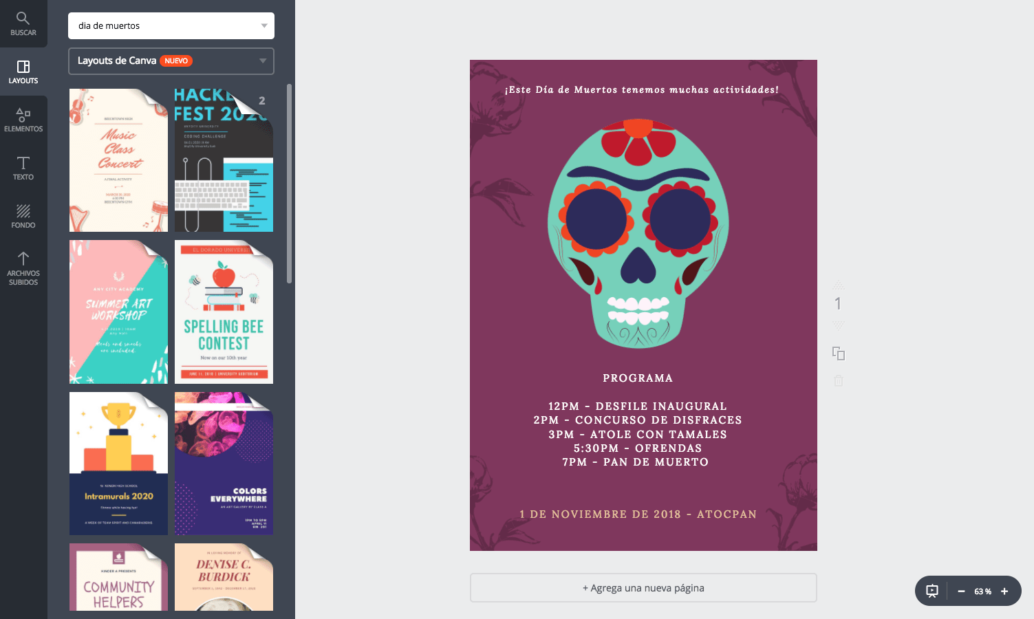 Programa de Día de Muertos