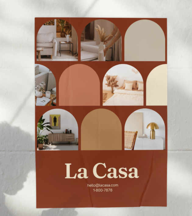 Example of retail poster with retail marketing template in Canva