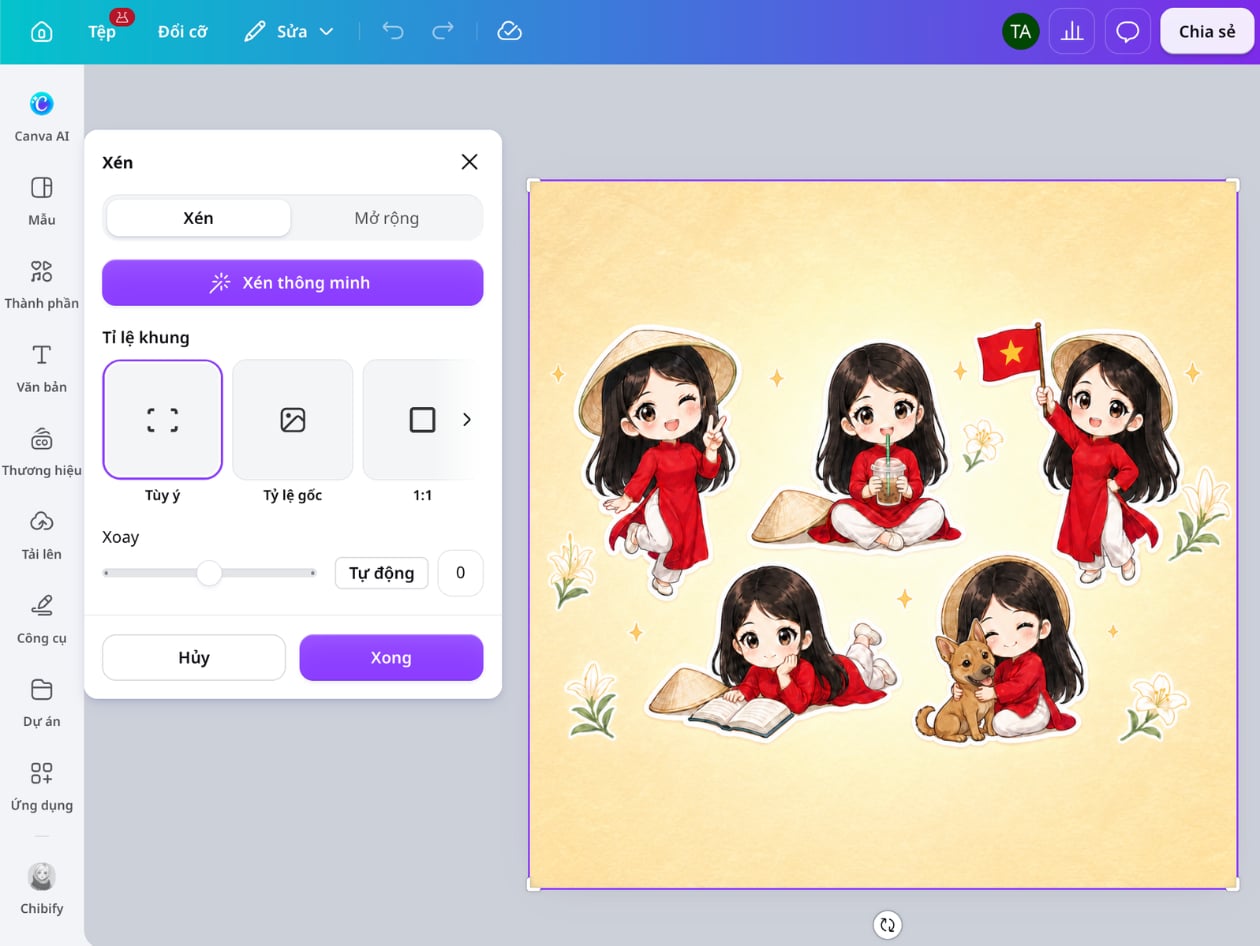 Thêm nền và đồ họa cho ảnh chibi Thêm nền và đồ họa cho ảnh chibi