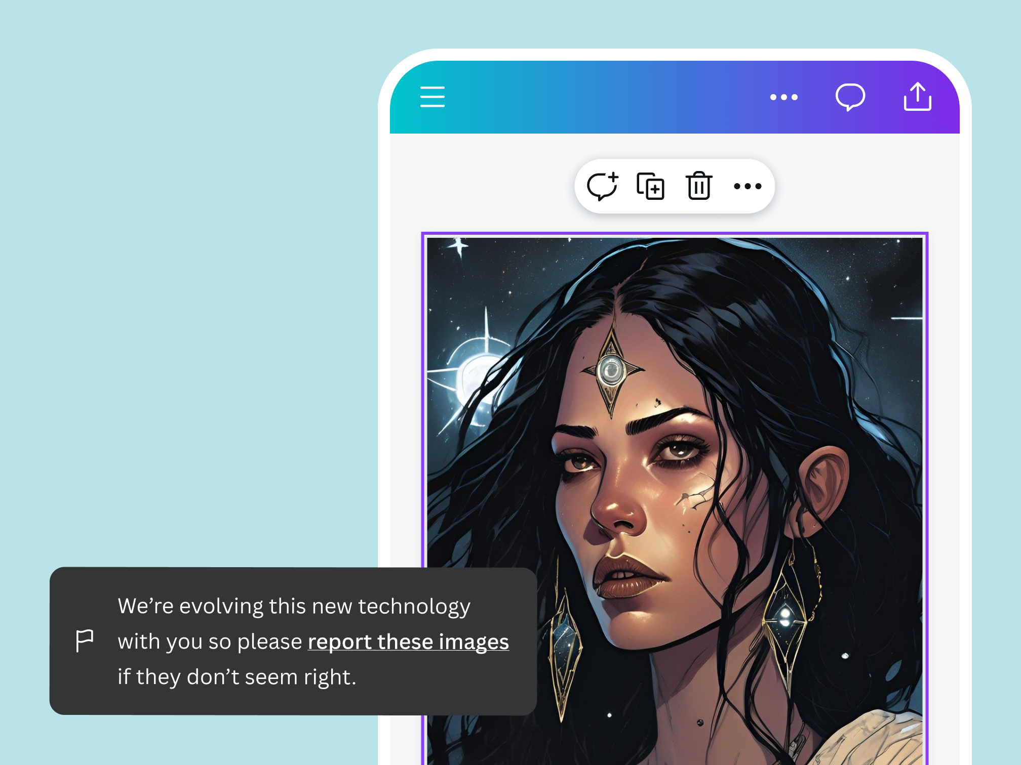 Anteprima app per creare personaggi fantasy
