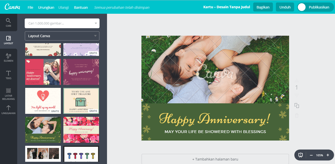 Kartu Ucapan Anniversary