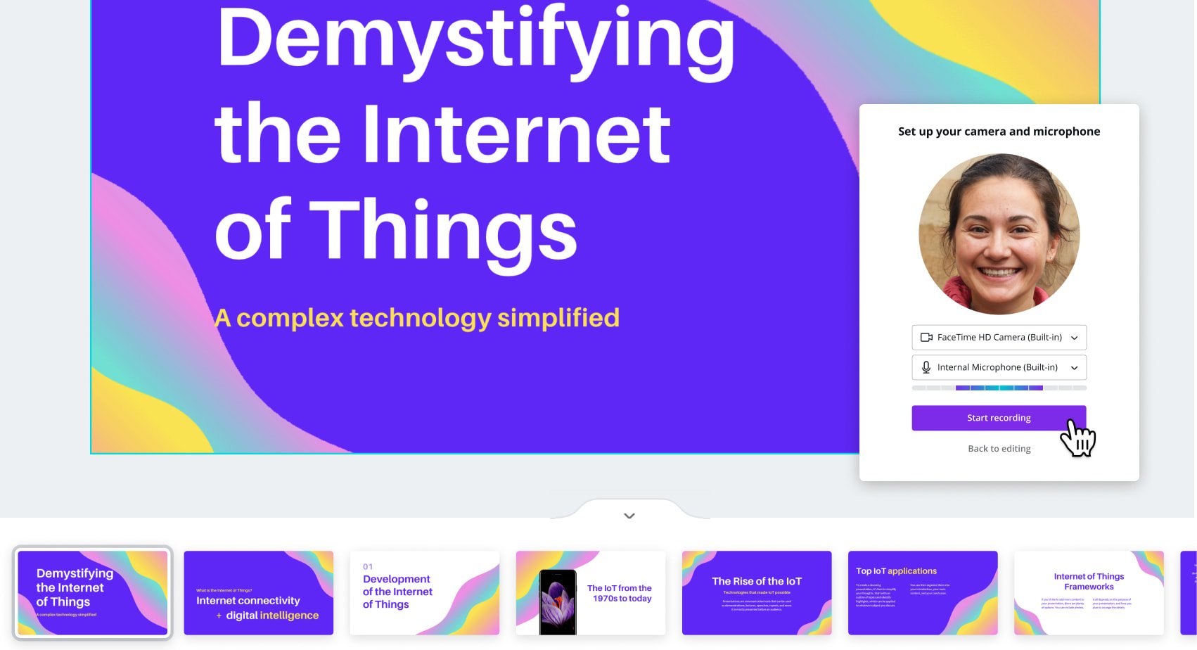 video sunum programı - Canva