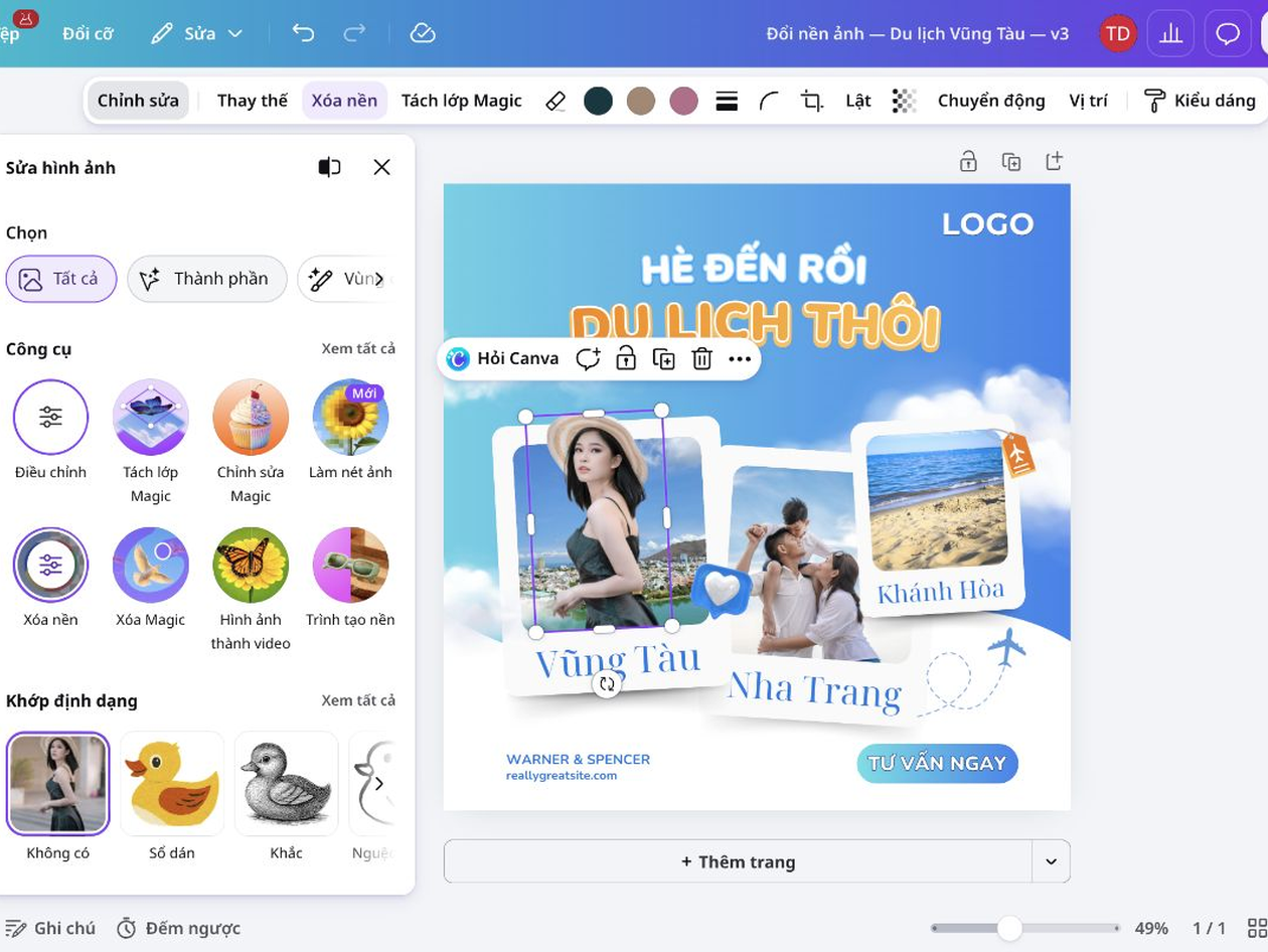Điều chỉnh riêng chủ thể và phông nền Điều chỉnh riêng chủ thể và phông nền