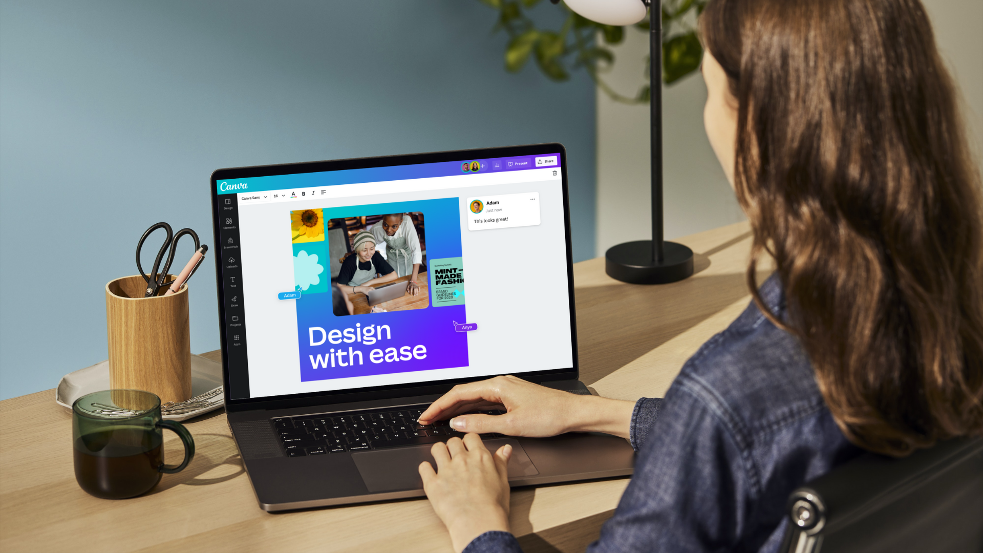 Design with ease Canva design on a laptop