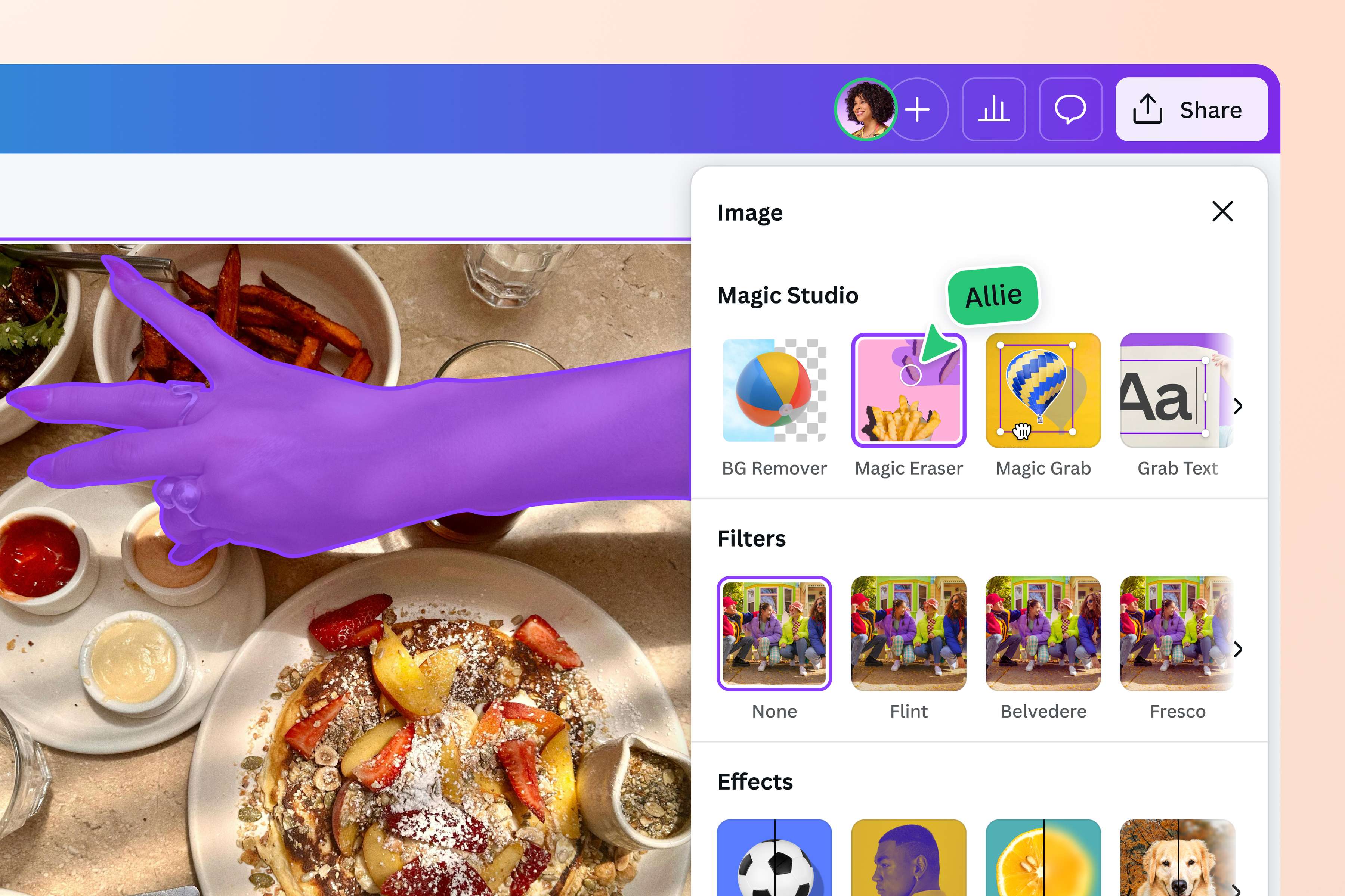 Remove unwanted details from your image with Magic Eraser