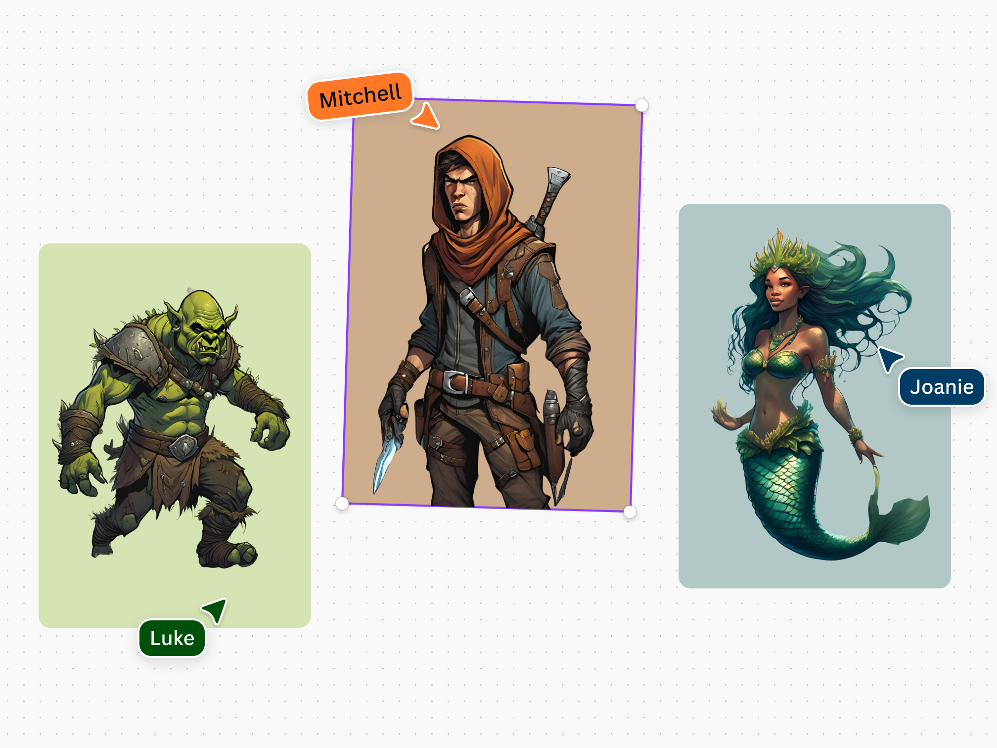 Anteprima strumento per creare immagini personaggi fantasy