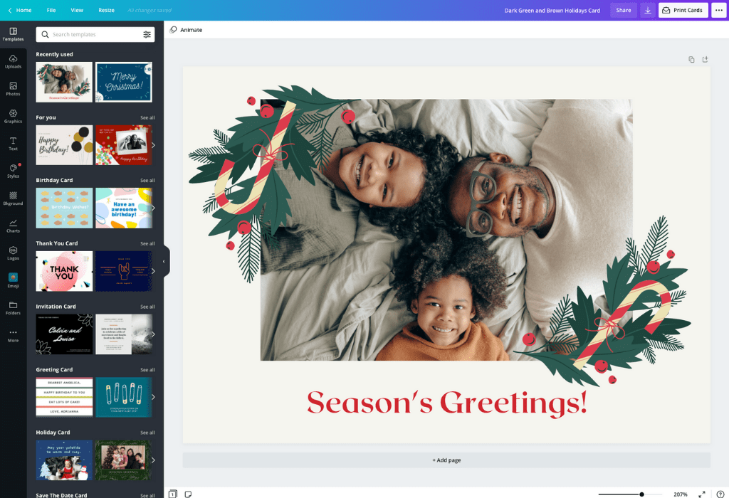  Cara membuat kartu ucapan Natal canva