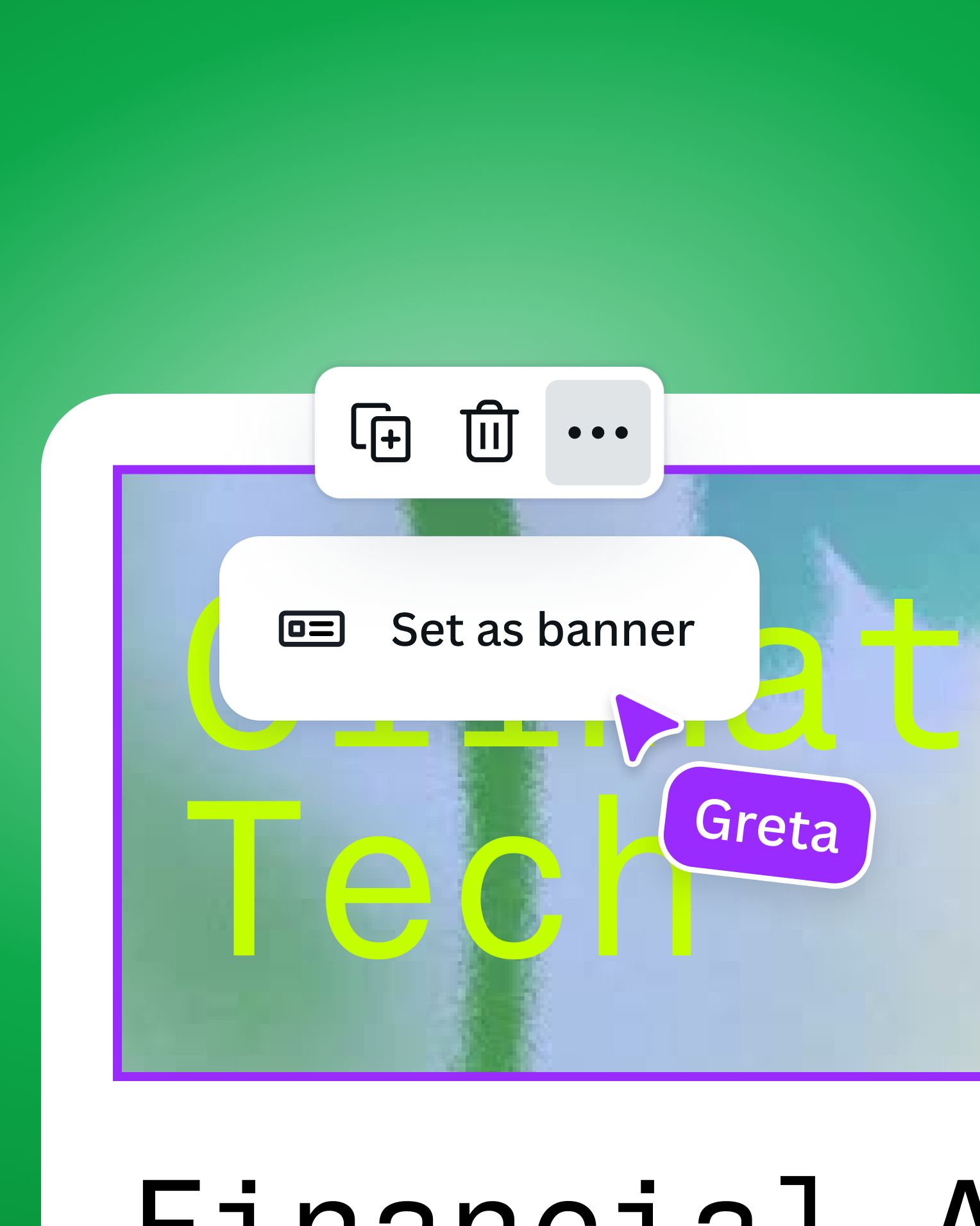 Apply text banner to your doc