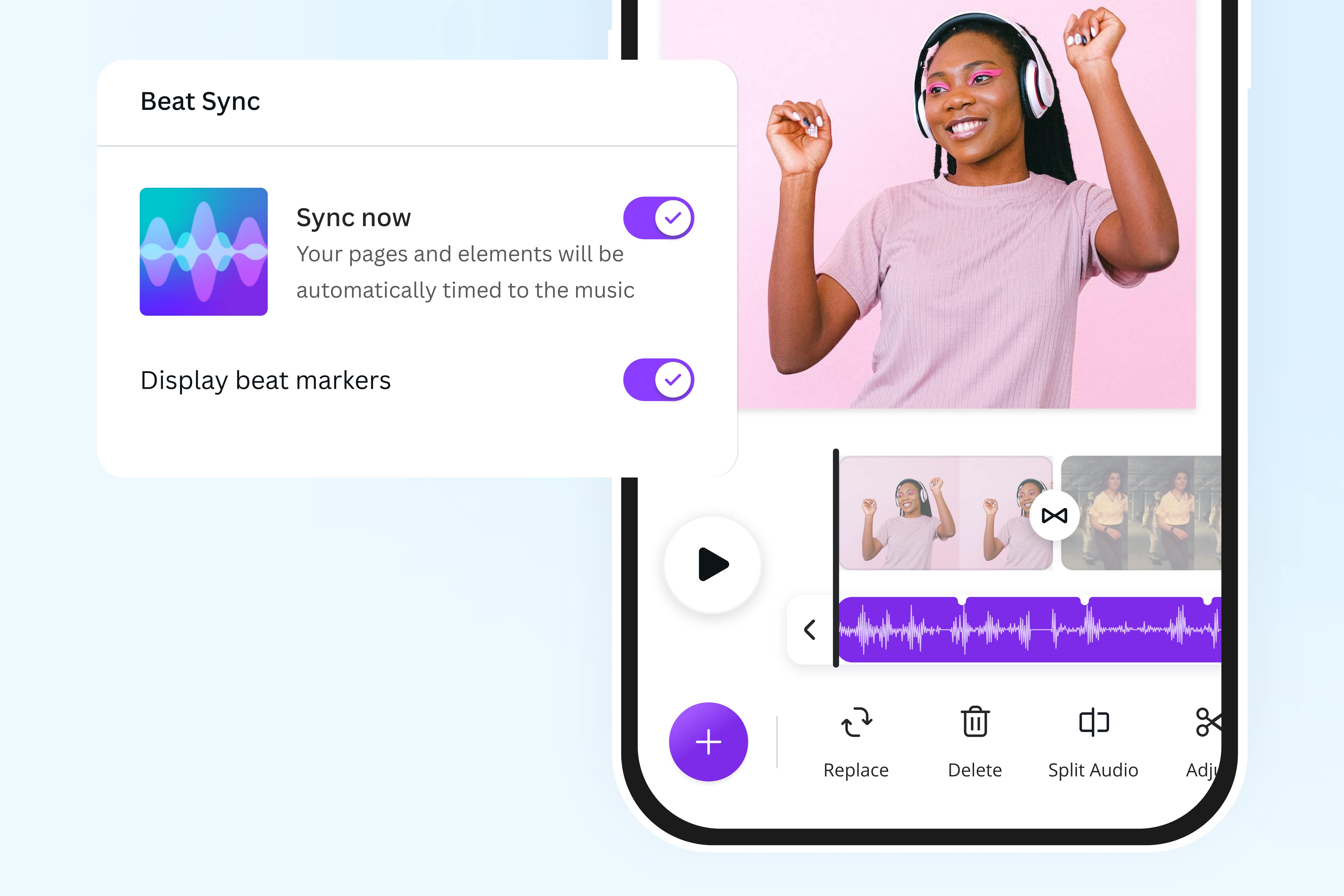 Sync your video to a music beat Sync your video to a music beat