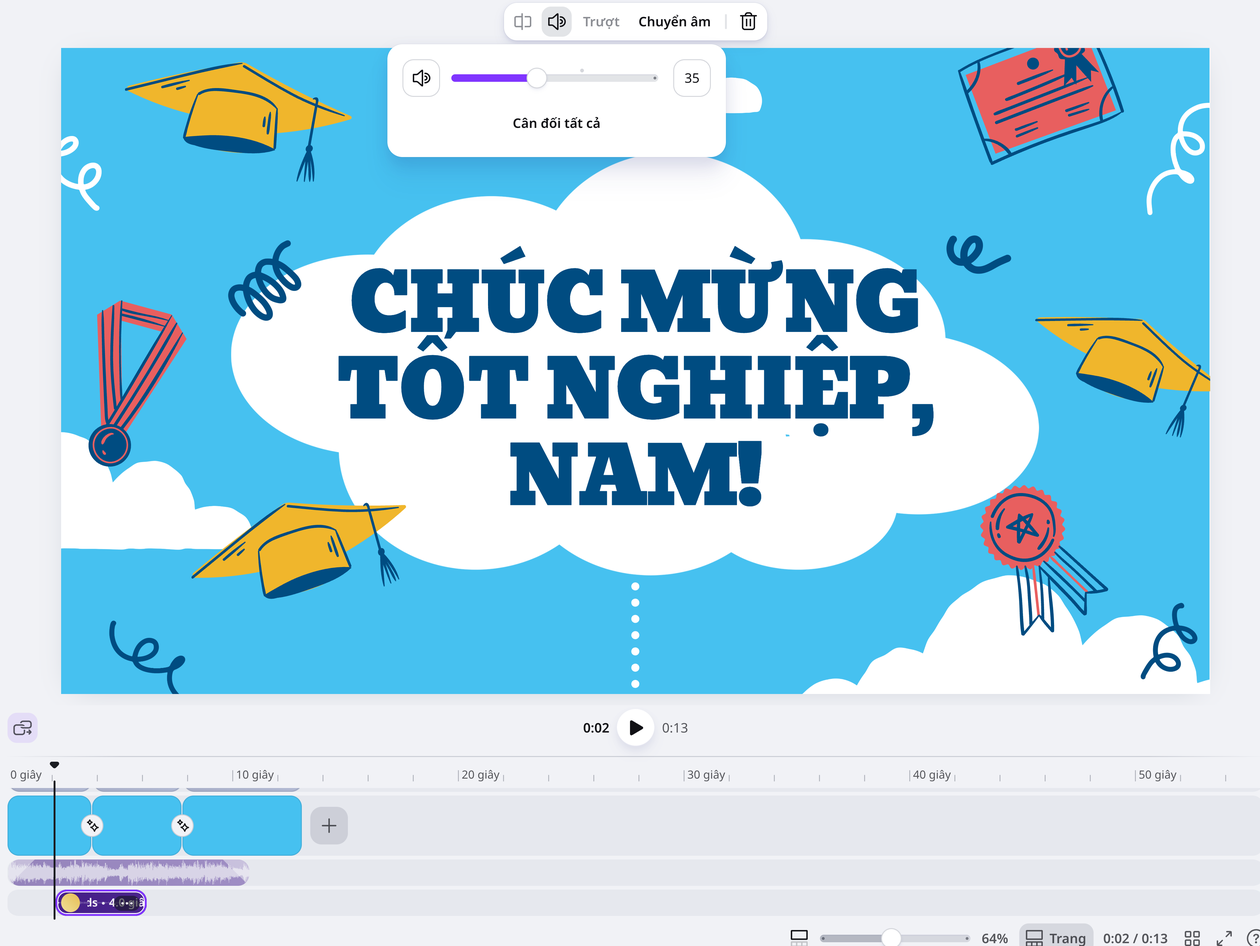 Cân bằng tiếng nhấn với phần âm thanh còn lại Cân bằng tiếng nhấn với phần âm thanh còn lại