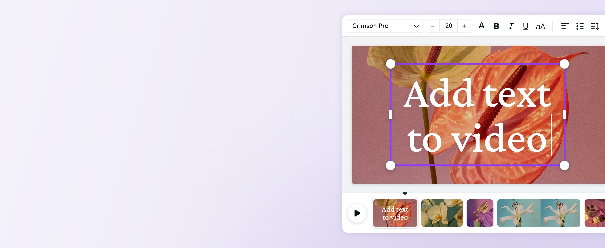 Add Text to Video Feature Banner