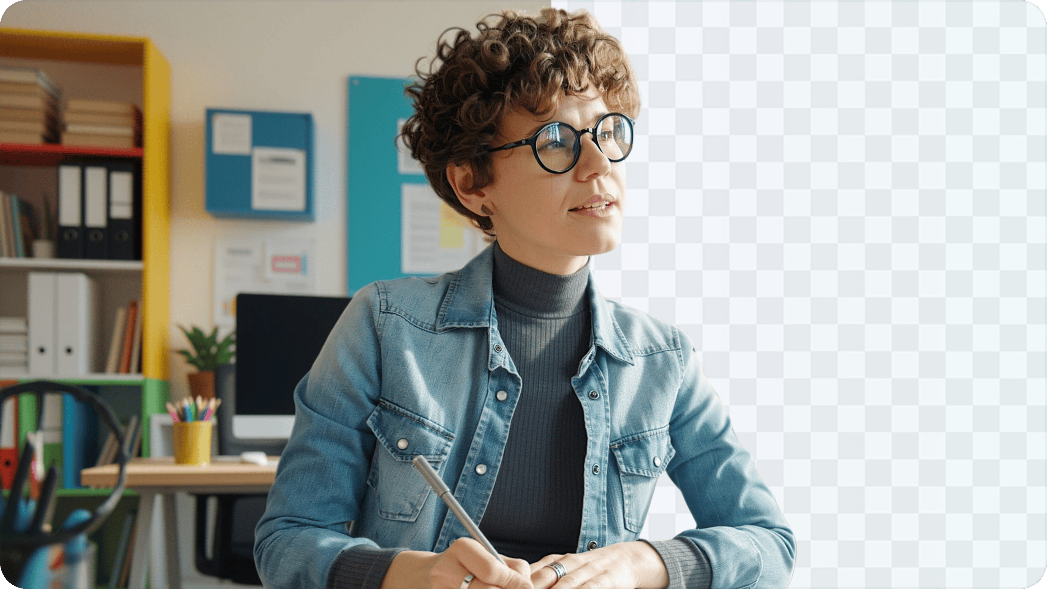 Photo de femme dont on enlève le fond de l'image