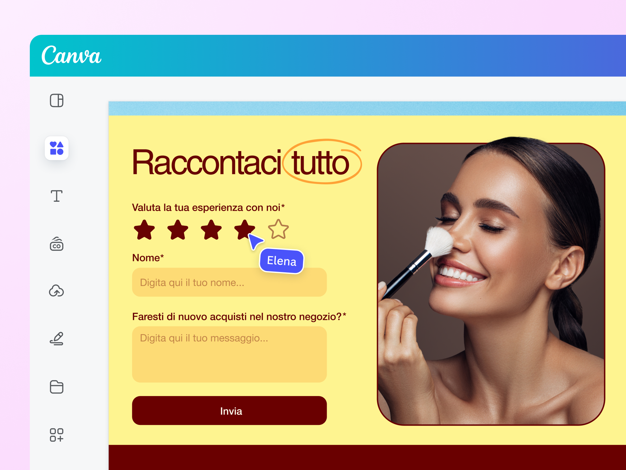 Esempio di form da compilare