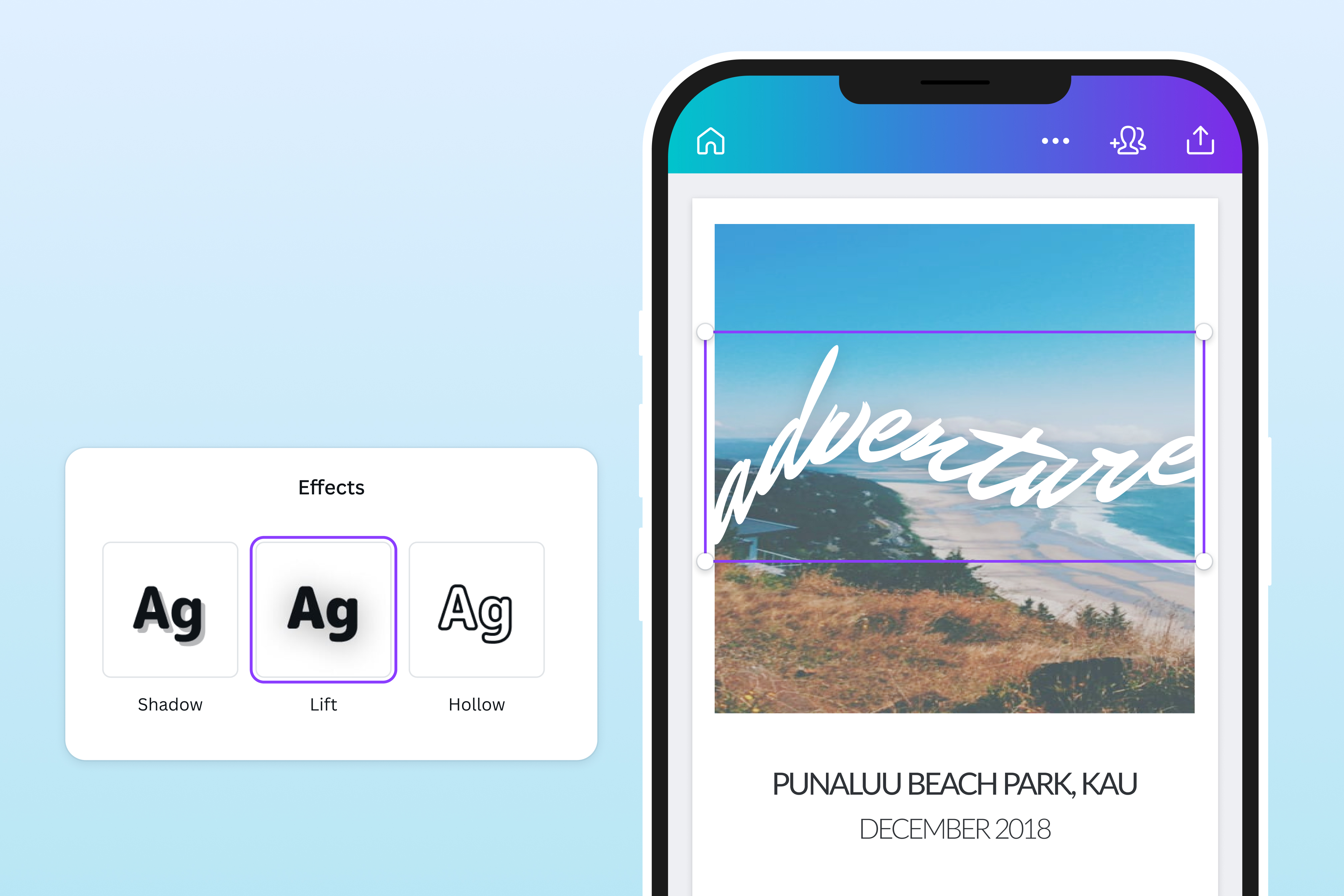 Add effects to your curved text