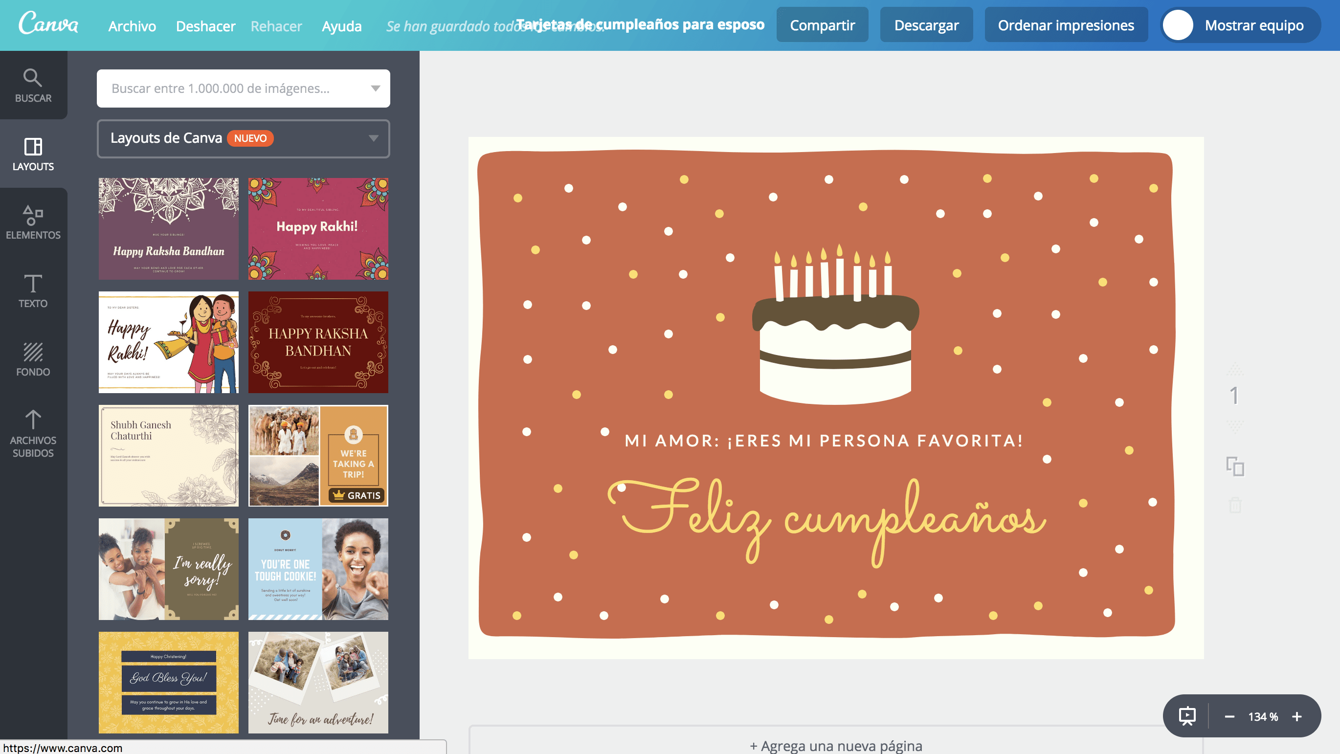 Tarjetas de cumpleaños para esposo