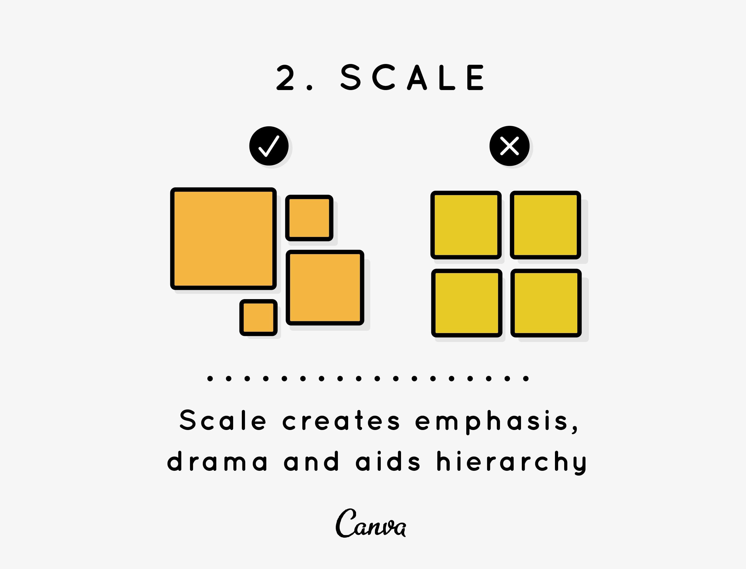 Scale Design Options Design Elements and Principles - Tips and Inspiration By Canva
