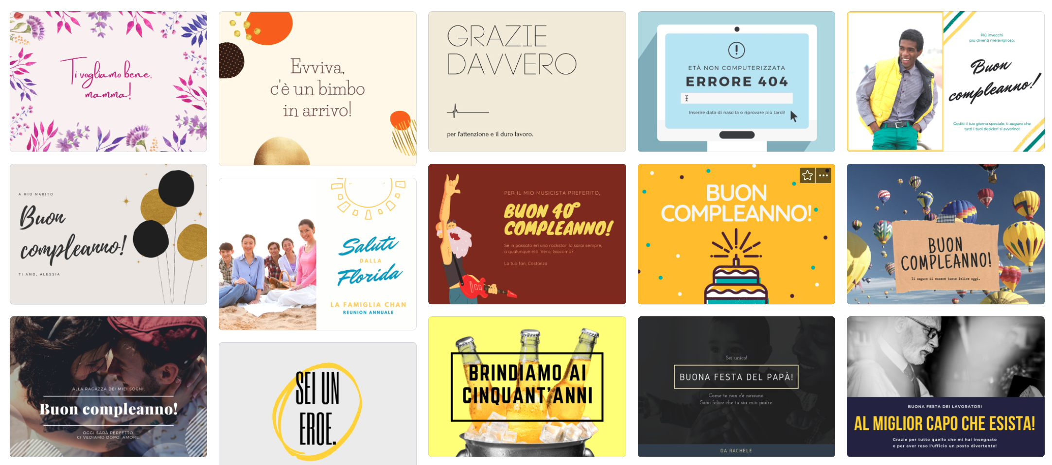 Biglietti auguri Canva