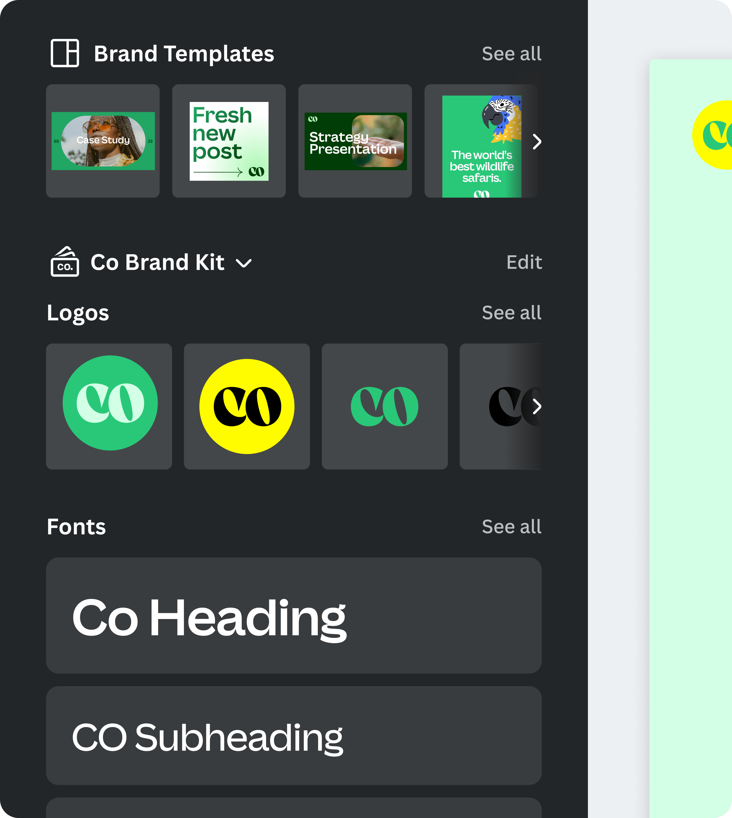Image 2 - Brand tab in Editor Image 2 - Brand tab in Editor