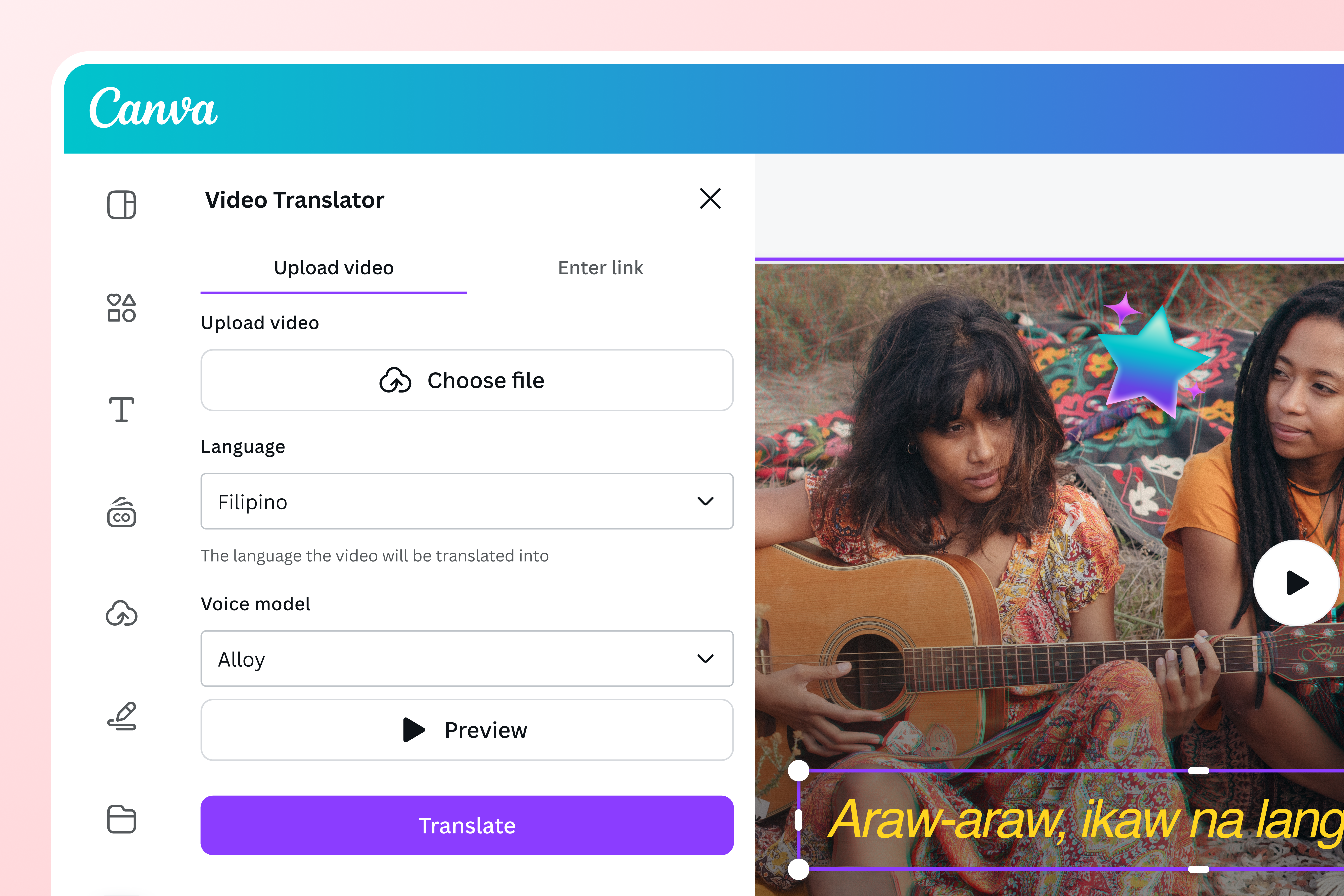 Instantly translate videos using AI
