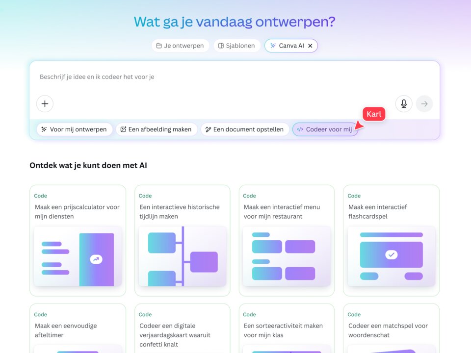 AI code generator: Transformeer je ontwerpen met codevrije creaties | Canva