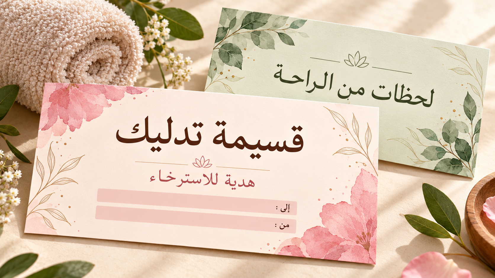تصميم كوبون مساج تصميم كوبون مساج